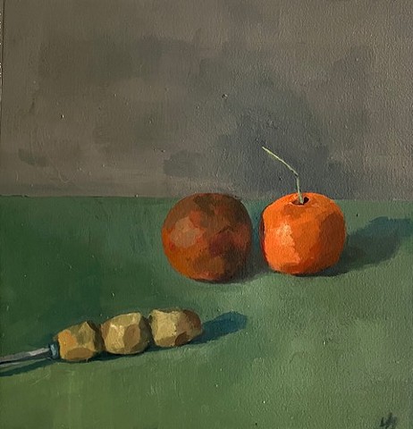 Two Oranges  by LYNN WOODS