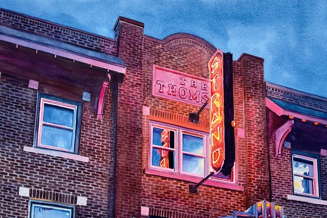 Twilight Over the Strand Theater by RON MACKLIN