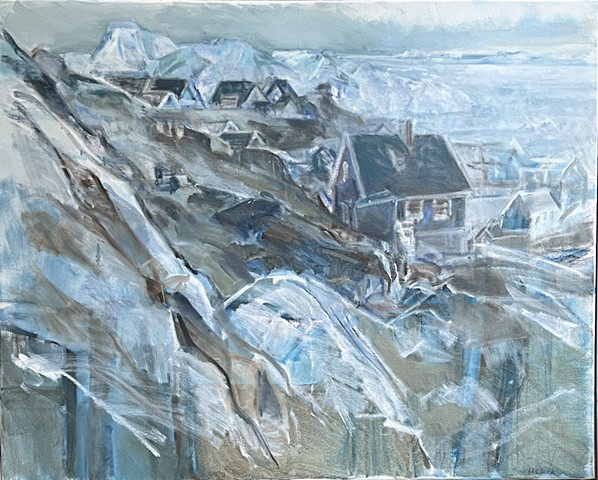 Escarpment w/ Melting Snow, Greenland by MARCIA CLARK