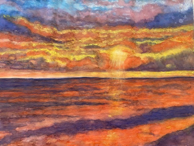 Beach Sunset by CARMEN GARCIA MARIA DEL