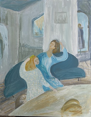 Brushing Hair by IRINA GRINEVITSKY