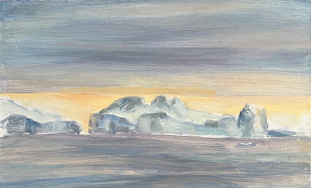 Yellow Sky with Ice on the Horizon by MARCIA CLARK