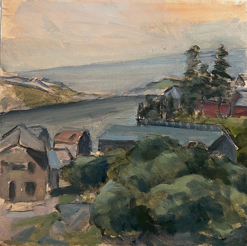 Maine Landscape Sketch by MARCIA CLARK