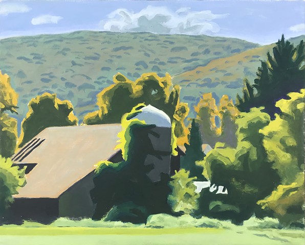 Barn and Mountain by PAULA HEISEN