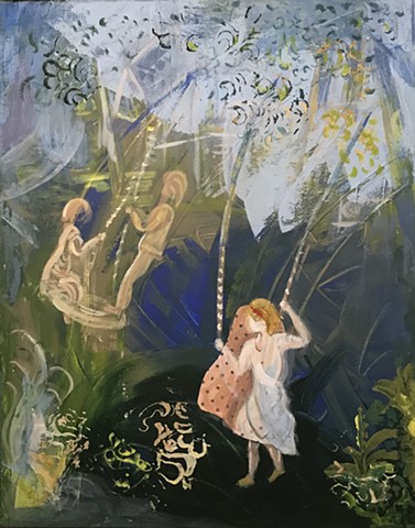 Swings in the Park by IRINA GRINEVITSKY