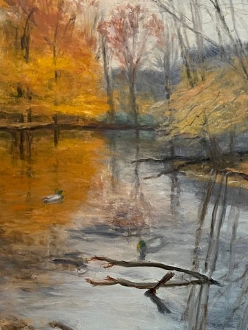 River in Fall by MARGARET LEVESON