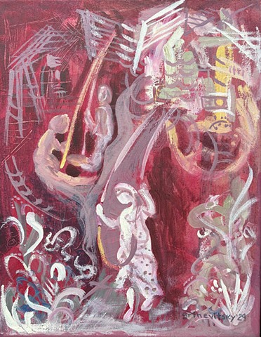 Red Swings by IRINA GRINEVITSKY