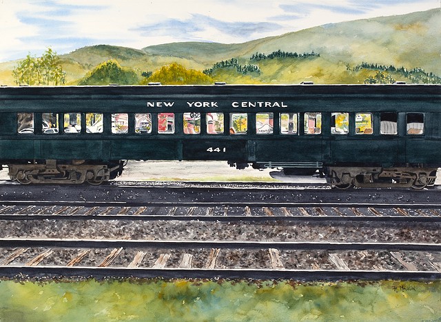 Train Window I by RON MACKLIN