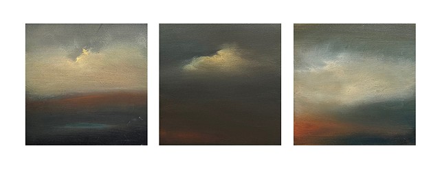 Step Into Autumn Triptych by ANN LEE FULLER