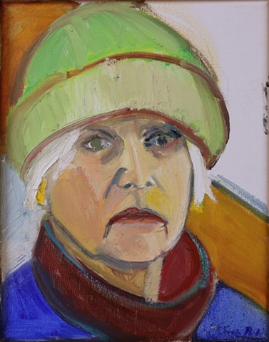 Self with Yellow Knit Hat by TEMMA BELL