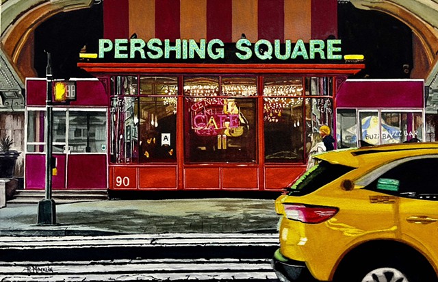 Pershing Square Cafe (42nd St. NYC)  by RON MACKLIN