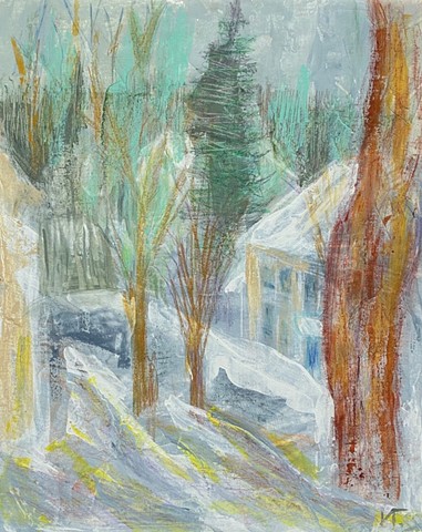 Winter in Halcottsville  by IRINA GRINEVITSKY