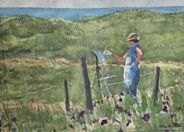 Lady in Plein Air, Cape Cod by RAY CURRAN
