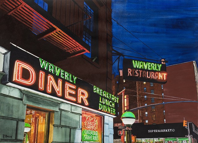 Waverly Diner (West Village)  by RON MACKLIN