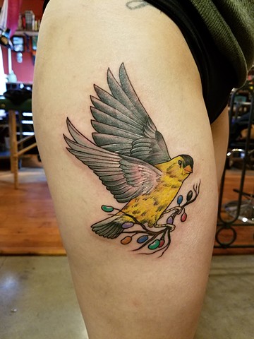 Goldfinch tattoo competed by Piotr today Send us a message or pop into the  studio for more info 2 Derngate Northampton NN1 1UB  By Revelation Tattoo  Studios Northampton  Facebook