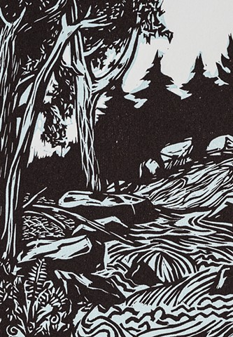 Cowboy Nute--detail from the Dan Hole woodcut