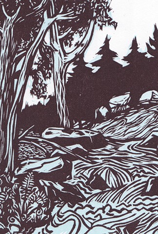 Cowboy Nute--detail from the Dan Hole woodcut