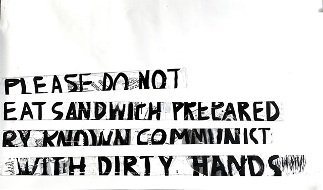 Please do not eat of sandwich