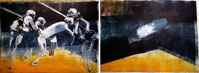 Untitled (Yellow/Blue Diptych)