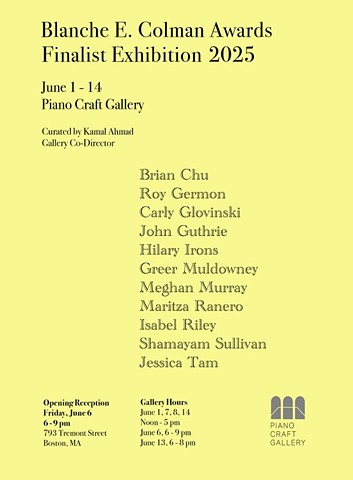Blanche E. Colman Awards Finalist Exhibition, 2025