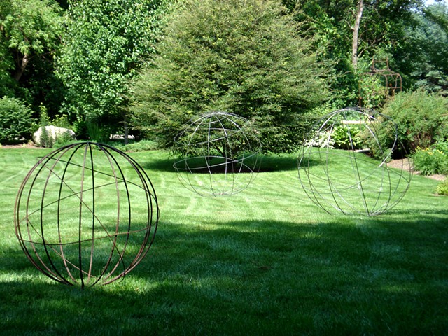 Metal Garden Spheres