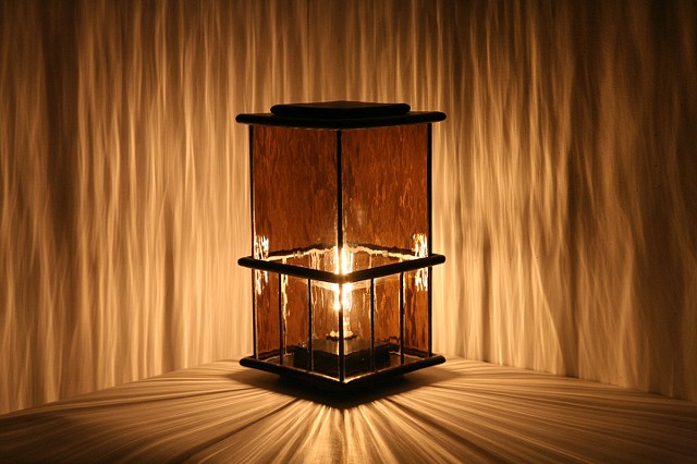 Illuminated Stained Glass Lantern