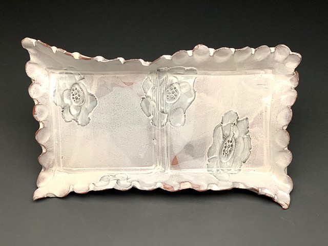 Curvy Platter with Spring Blossoms