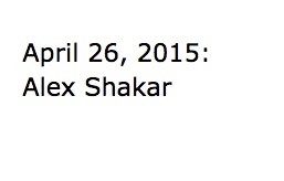 May 31: Alex Shakar