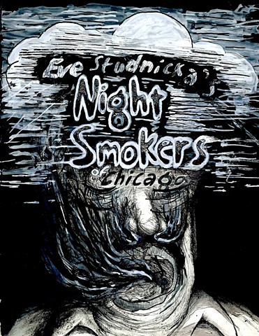 Movie Poster for "The Night Smokers of Chicago," by Eve Studnicka (Collection of Eve Studnicka)