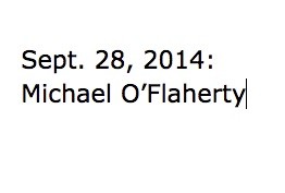 Aug. 31: Michael O'Flaherty