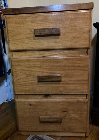 Dresser, white oak and wormy chestnut