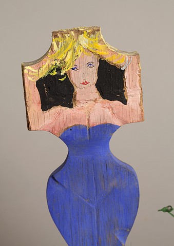 outsider, Outsider Artist, Outsider Art, Art, Self-Taught, Sculpture, Wood Carving, Metal Sculpture, Grandpa Pfriender, Andrew Pfriender, Grandpa Andrew Pfriender, Woman With Pearl, Figurative Sculpture