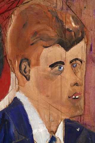 Outsider, Outsider Artist, Self-Taught, Presidents, Painting, Wood Carving, Watercolor, Watercolor Painting, Bobby Kennedy, RFK, Grandpa Pfriender, Andrew Pfriender, Grandpa Andrew Pfriender, American Visionary Museum,