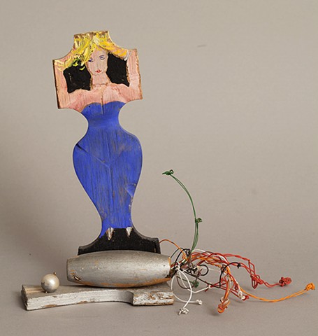 outsider, Outsider Artist, Outsider Art, Art, Self-Taught, Sculpture, Wood Carving, Metal Sculpture, Grandpa Pfriender, Andrew Pfriender, Grandpa Andrew Pfriender, Woman With Pearl, Figurative Sculpture