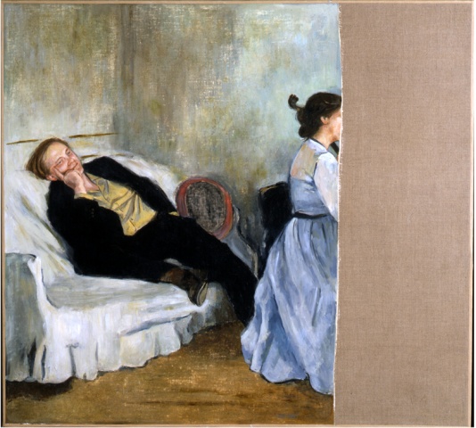 Robert Storr and his Wife (Rosamund Morley) as Degas’ Portrait of Manet and his Wife 