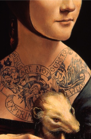 Lady with an Ermine, Restored  (Detail)