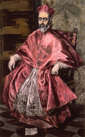 Portrait of Cardinal Nino De Guevara, Grand Inquisitor, Restored    