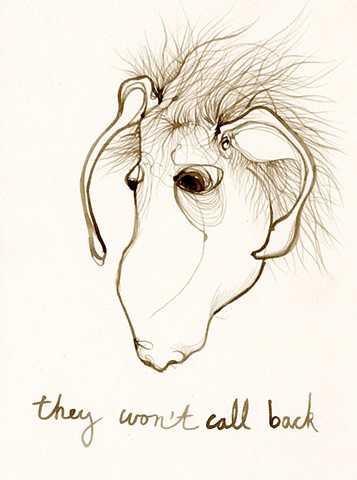 a sad donkey face. artwork by betsy heistand jones. texted illustration betsy s heistand cooper union