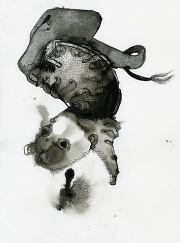 an india ink drawing of a creature underwater predator by betsy heistand jones artist watercolor calligraphy cooper union alumni 