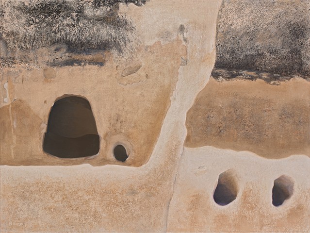 Bandelier National Monument painting, native Indian pueblo painting