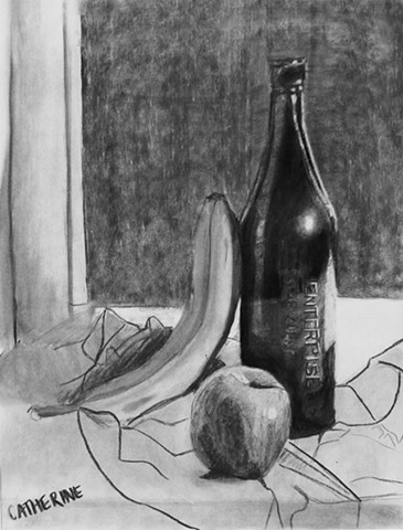 9. Beginning Drawing 
Homework Assignment- Full Value Still Life
Student Work