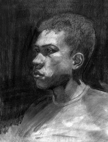 14. Advanced Drawing 
In-class exercise- Full Value Portrait 
Student Work