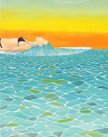 Sunset surf 16” x 20” print