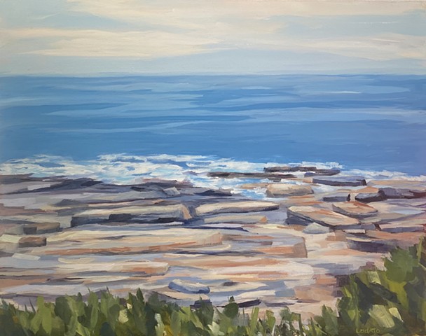 Rocks, Water, Sky