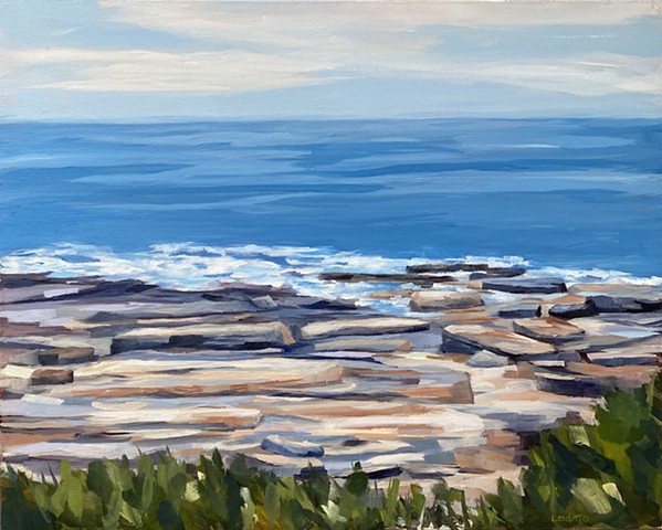 Rocks, Water, Sky
