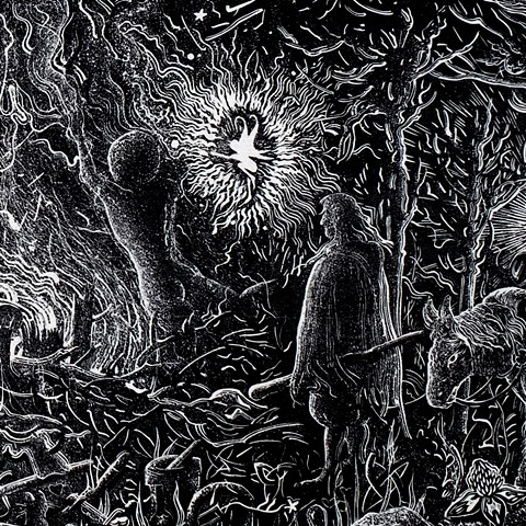 Magic Fire - a collaborative woodcut 