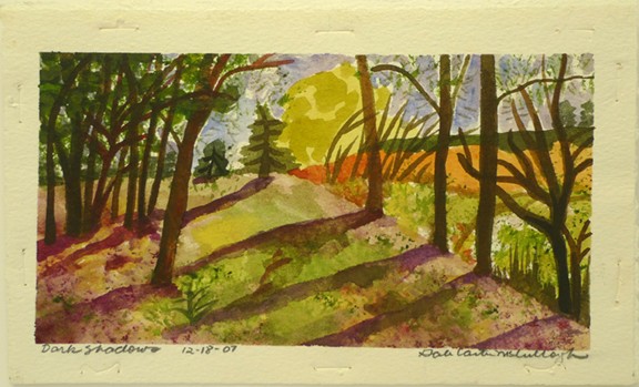 small watercolor landscape by Gale Carter McCullough
