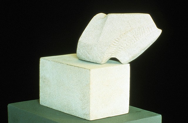 abstract limestone sculpture by Gale Carter McCullough