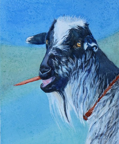 Goat with a carrot