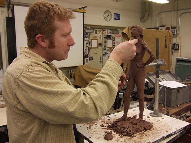 Working on a demonstration for my first love; Figurative Sculpture 